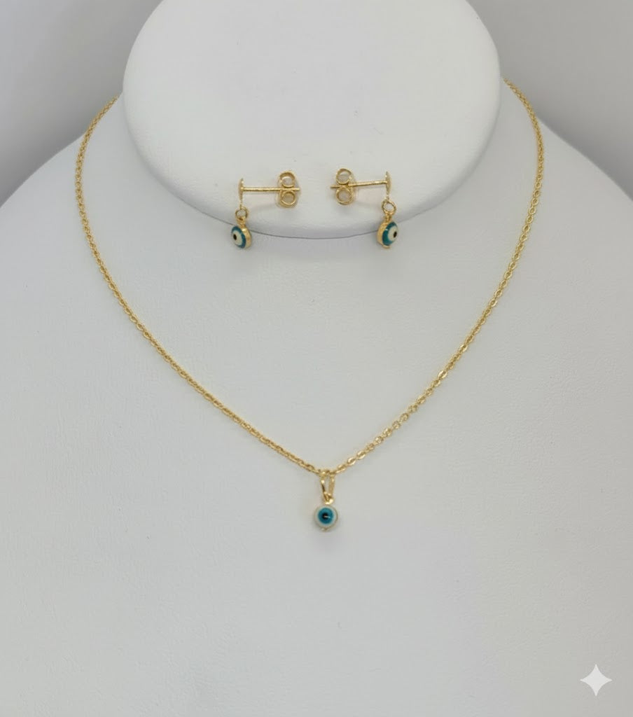 (1-6048) Laminado dorado - Juego de ojo azul - BGF