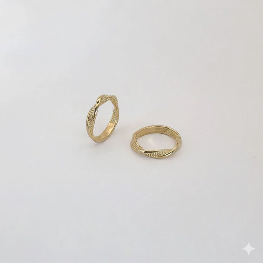 (1-3008-3) Laminado de oro - Anillo trenzado - BGF