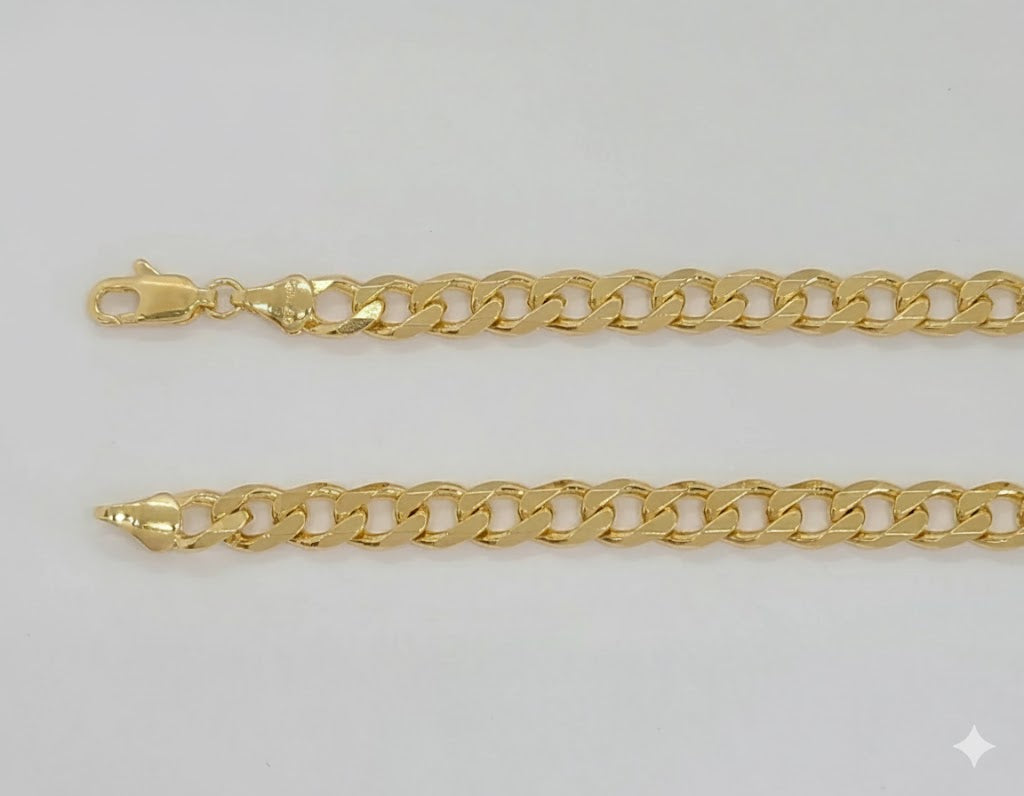 (1-1804) Gold Laminate - 7mm Curb Link Chain - BGF
