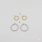 (4-2160) Stainless Steel - Classic Plain Hoops.