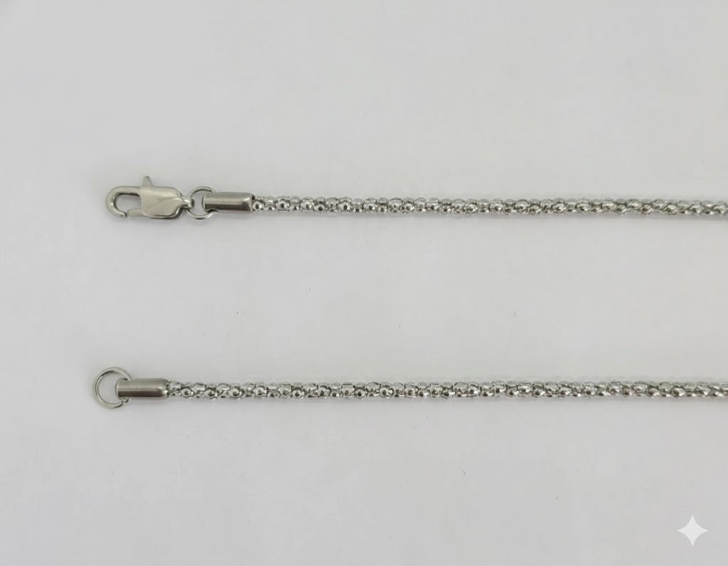 (4-3110) Stainless Steel - 2.5mm Popcorn Link Chain.
