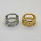(4-0041-1) Stainless Steel - Multi band Ring.