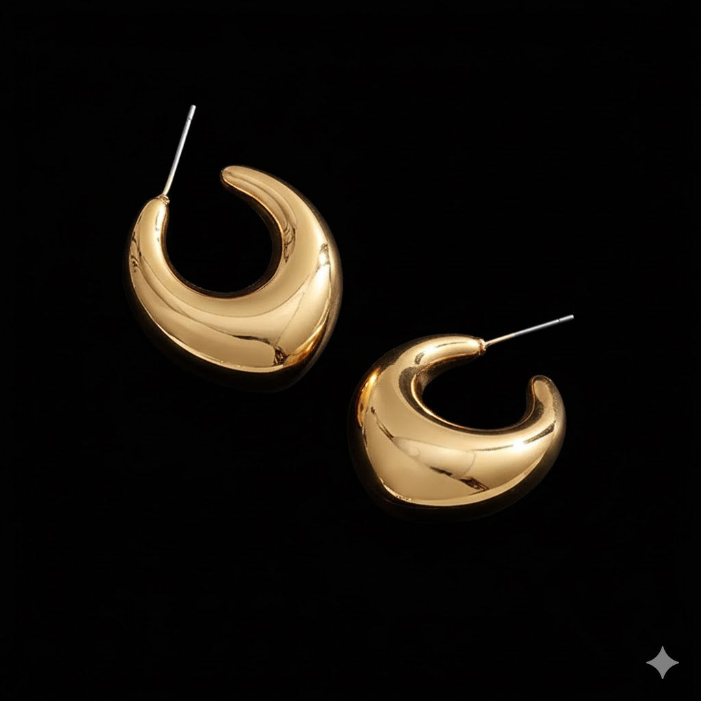 24 Pairs Gold Hoop Earrings Set for Women Hypoallergenic Chunky Chain Twisted Open Hoops Dangle Earring Packs for Birthday Jewelry Gift