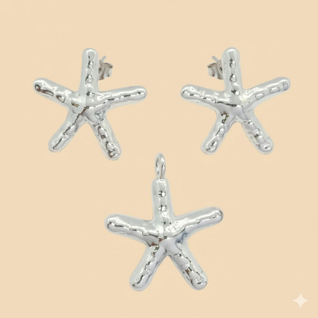 (2-6547) Plata de Ley 925 - Conjunto Estrella.