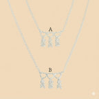 (2-66073) Collar con dijes para niños de plata de ley 925 de 1,5 mm -