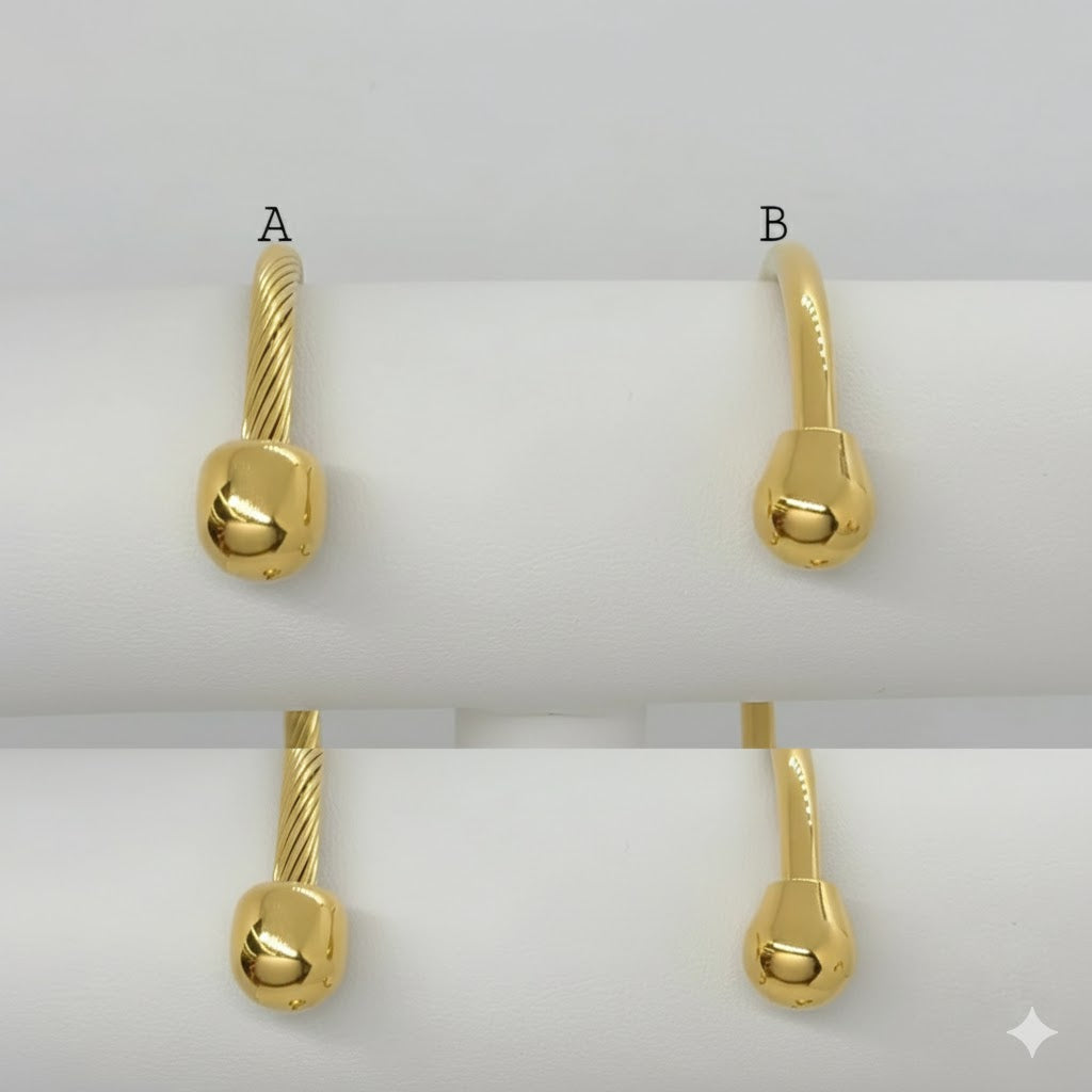 (4-5014) Stainless Steel - 4mm Open Bangle.