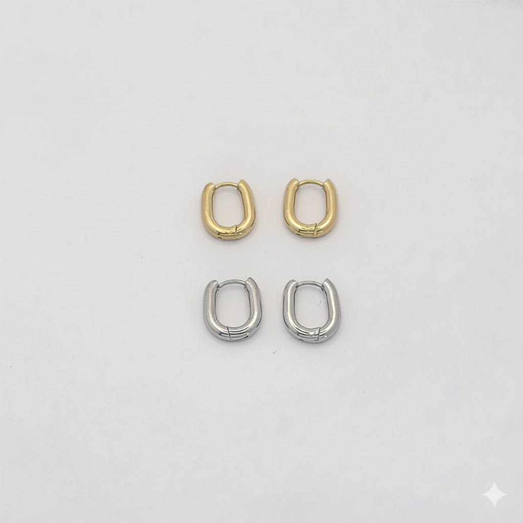 (4-2112) Stainless Steel - Plain Square Hoops.