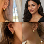 70 Pairs Gold Stud Earrings Set for Women Multipack, Trendy Hypoallergenic Pearl Cubic Zirconia Multiple Piercings Earrings Packs, Chunky Hoops Earrings for Gift Jewelry