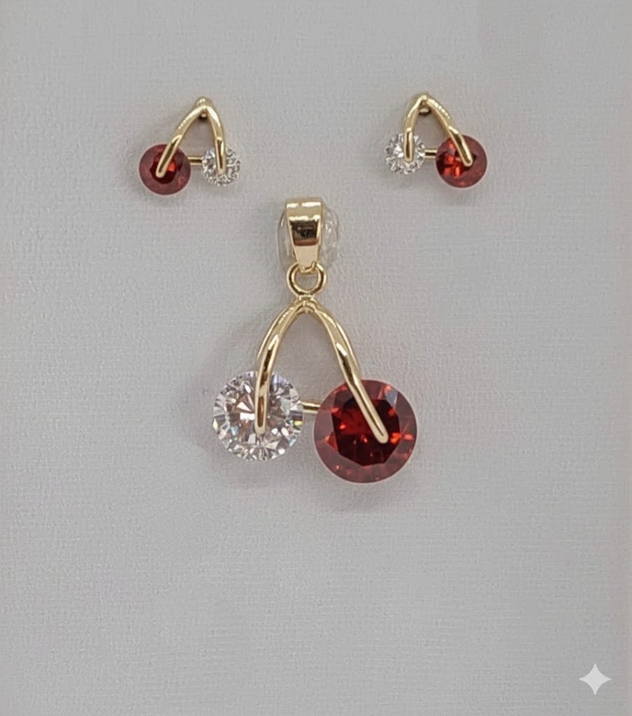 (1-6296) Laminado de oro - Juego de circón - BGO