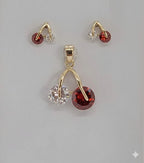 (1-6296) Laminado de oro - Juego de circón - BGO