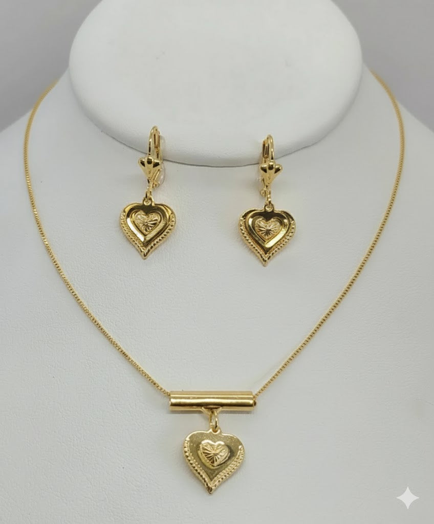 (1-6015) Laminado dorado - Conjunto de corazones - BGF