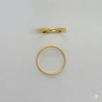 (1-3010-1) Anillo unisex clásico laminado en oro - BGO