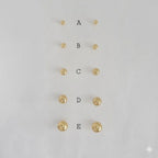 (1-1063) Laminado de Oro - Pendientes de Bola Clásica - BGF