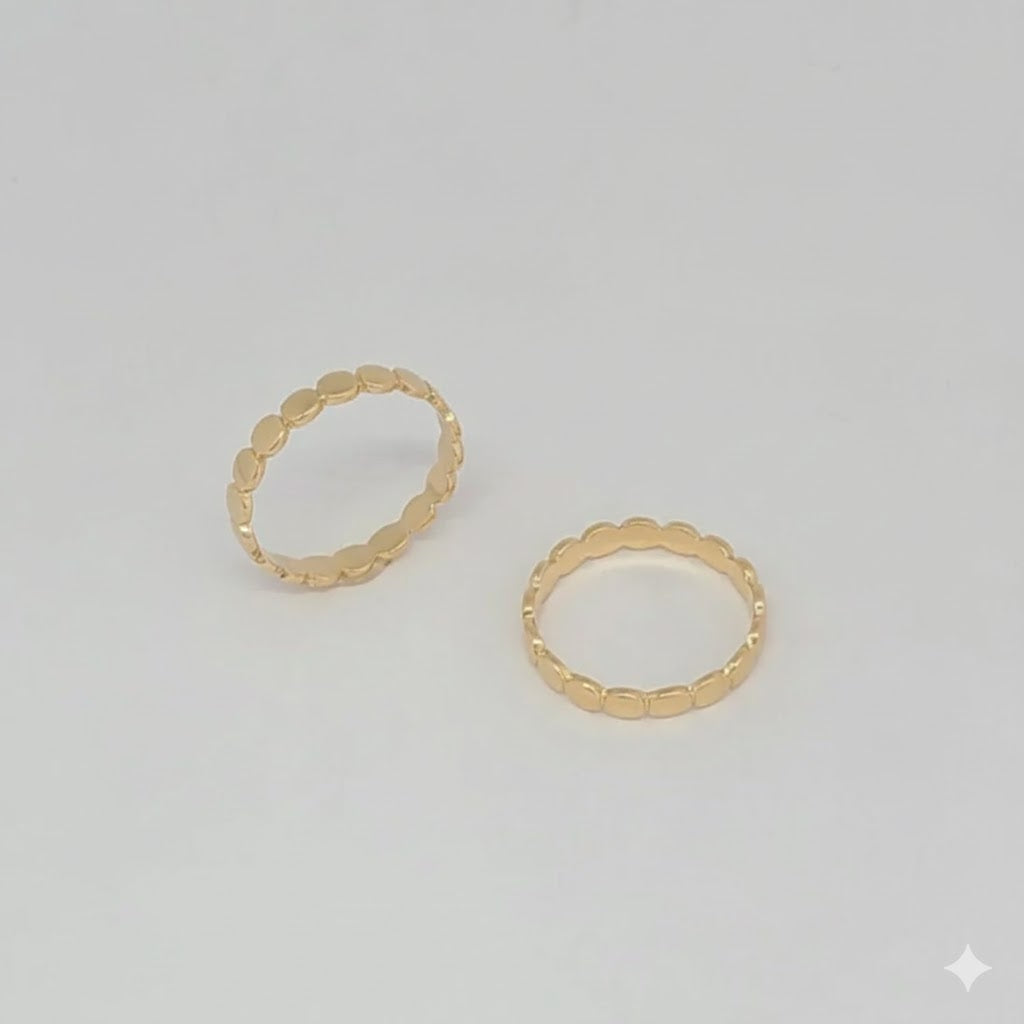 (1-3007-5) Anillo de banda circular laminado en oro - BGF