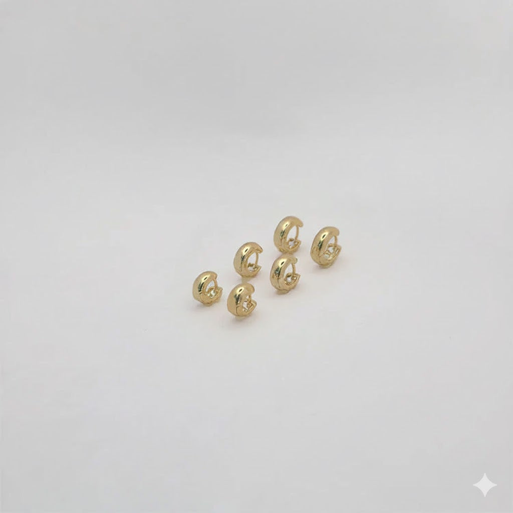 (1-2988) Gold Laminate - Trio Set Small Hoops - BGF