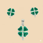 (2-6554) Plata de ley 925 - Juego de cuatro hojas.