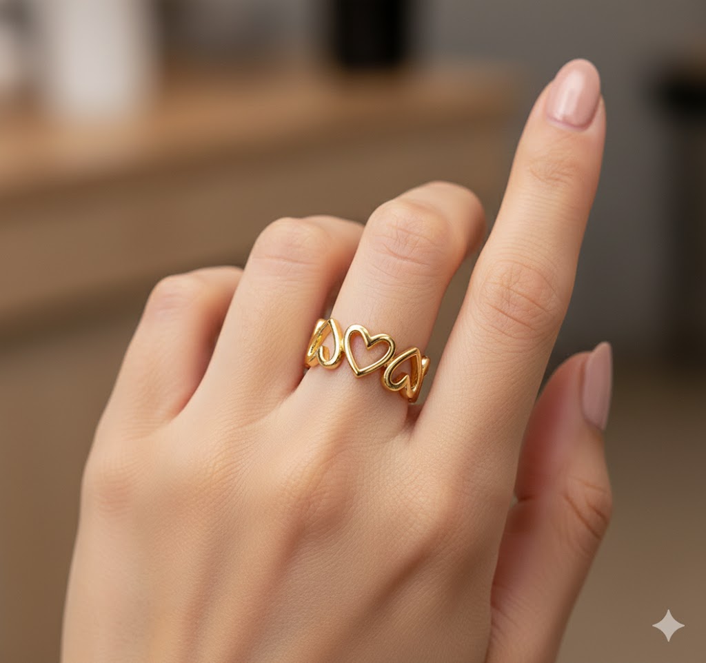 19710 HALO HEART RING