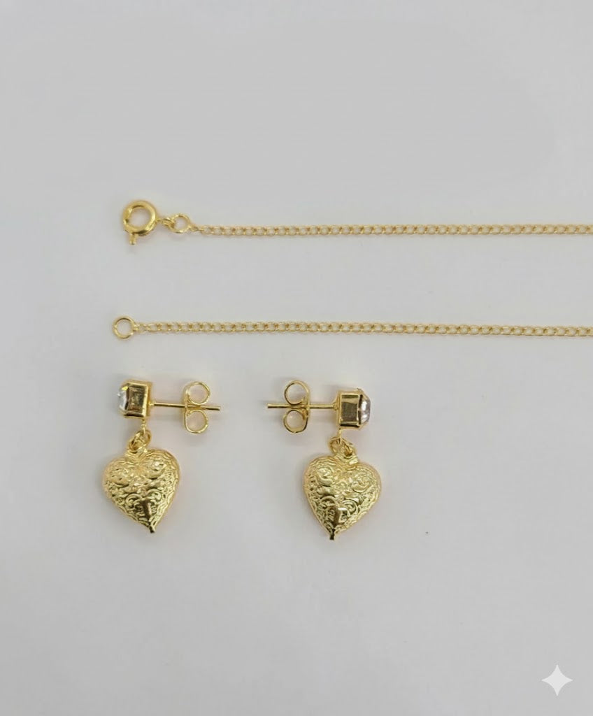 (1-6402) Laminado dorado - Conjunto de corazones - BGO