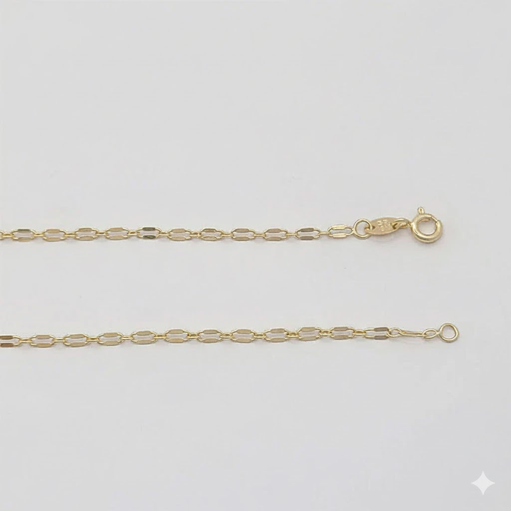 (1-1516) Cadena de eslabones estilo marinero alternativa laminada en oro de 2,3 mm - BGF