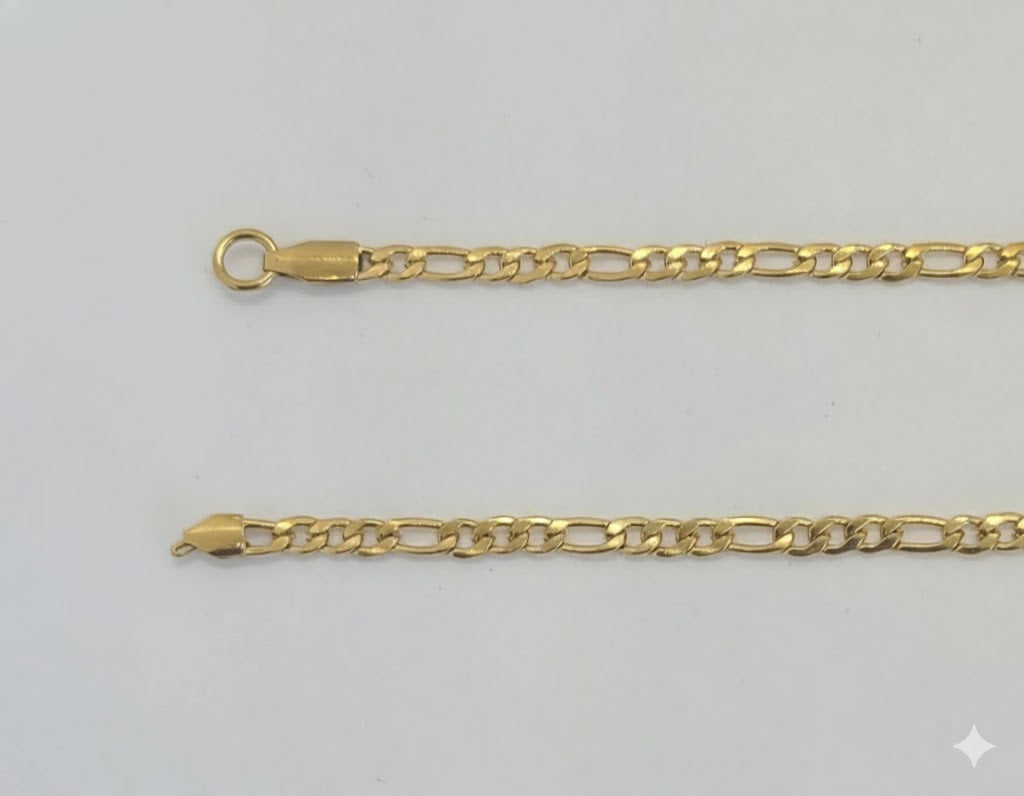 (4-3296) Stainless Steel - 3mm Figaro Link Chain.