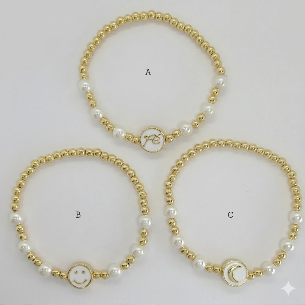 (MBRA-11-K) Stainless Steel - Balls Bracelet.