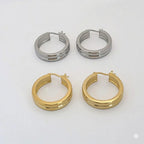 (4-2123) Stainless Steel -Chunky Hoops.