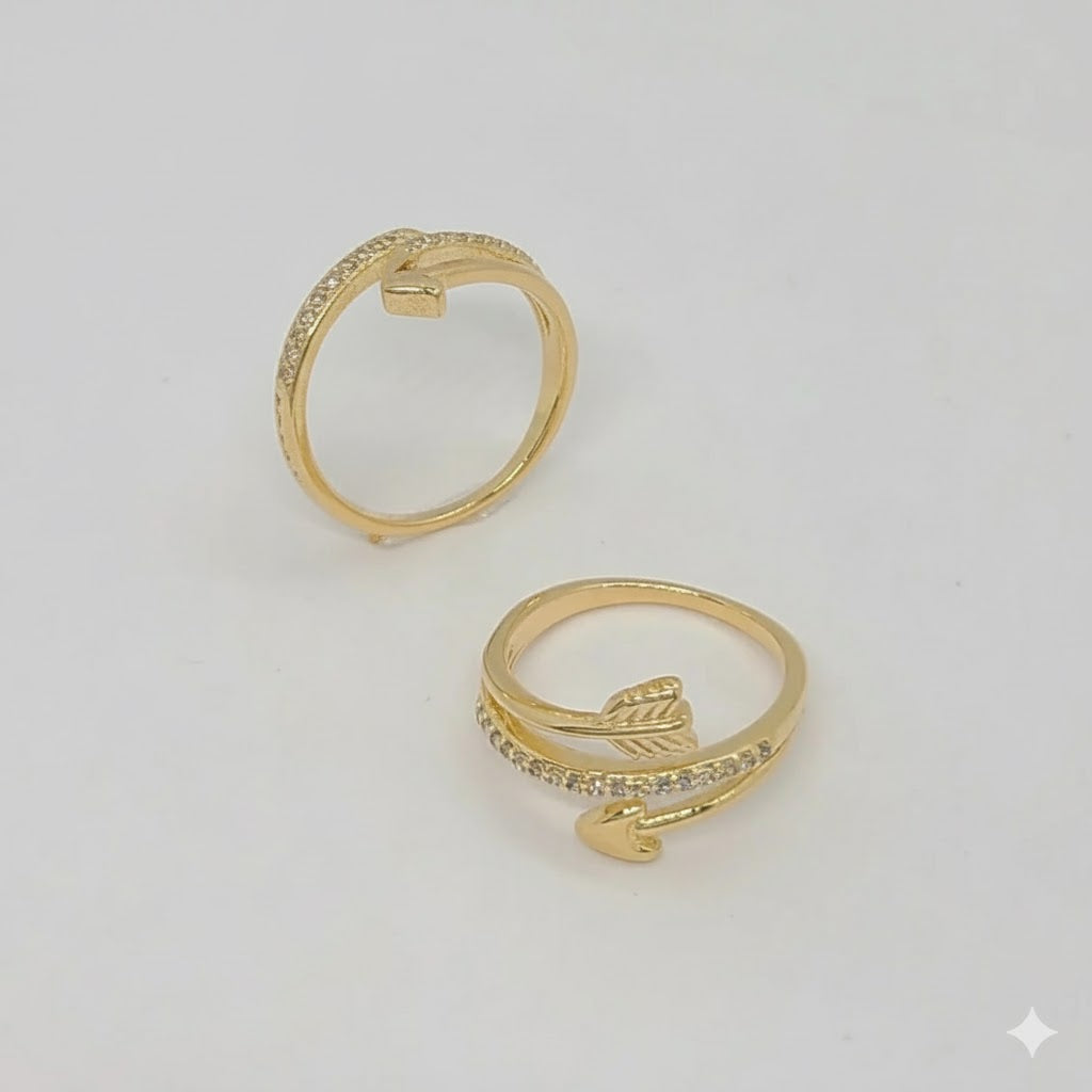 (1-3016) Anillo de flecha laminado en oro - BGF