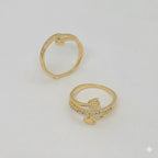 (1-3016) Anillo de flecha laminado en oro - BGF