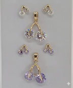 (1-6296) Laminado de oro - Juego de circón - BGO