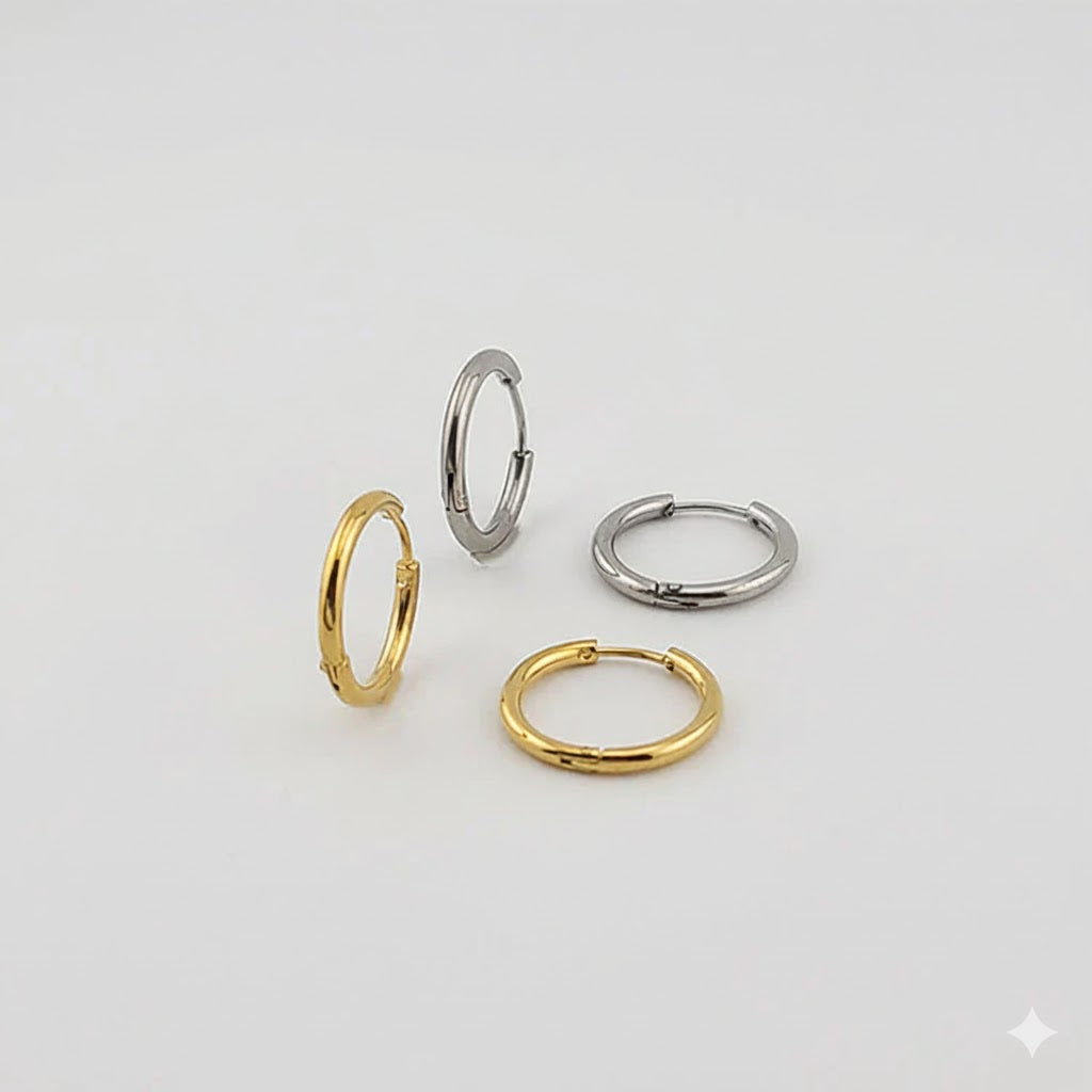(4-2168) Stainless Steel - Plain Hoops.