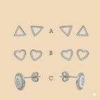 (2-3062-2) 925 Sterling Silver - Mother of Pearl Stud Earrings.