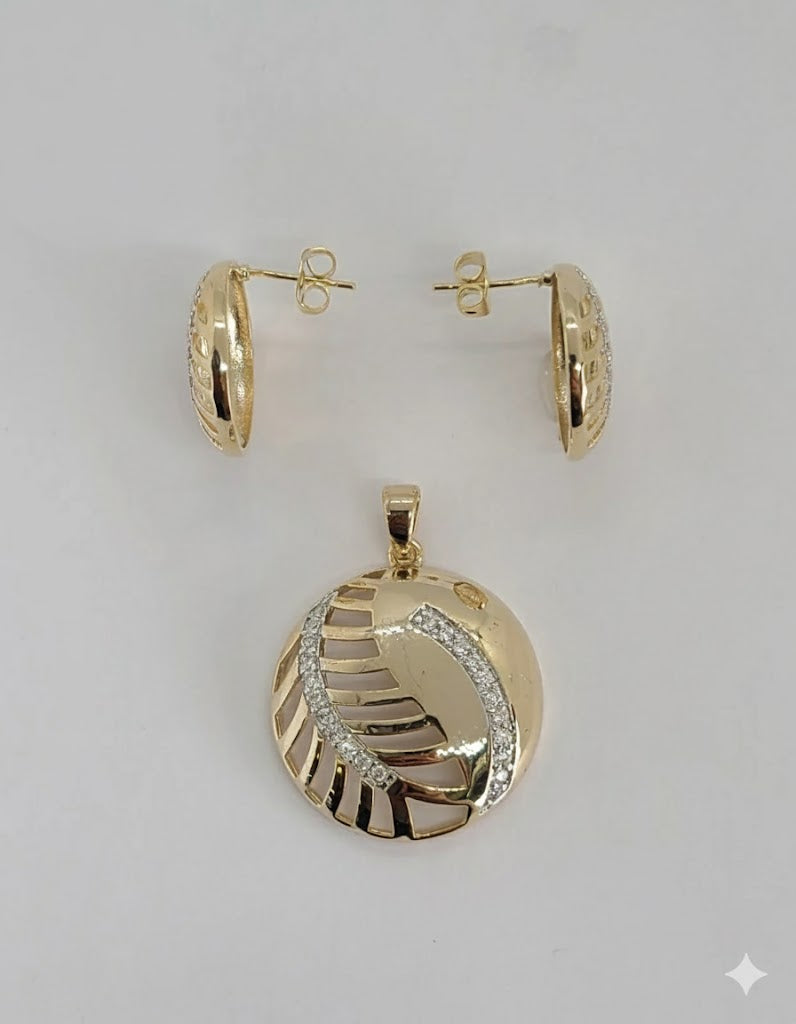 (1-6112) Gold Laminate - Two Tones Round Set - BGO