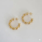 (1-2978-9) Laminado dorado - Aros trenzados - BG