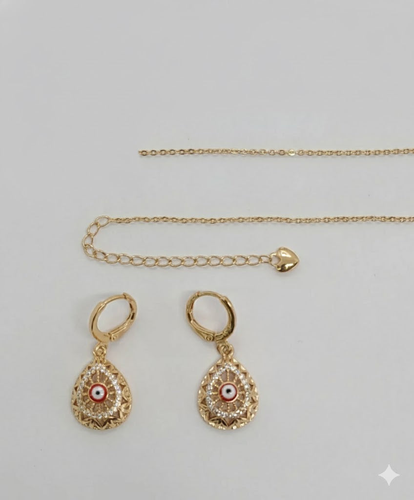 (1-6108) Laminado dorado - Juego de ojo azul - BGO