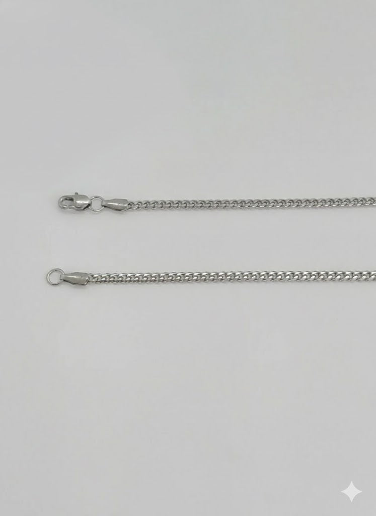 (4-3171-1S) Cadena de eslabones tipo bordillo de acero inoxidable de 3 mm.