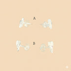 (2-3133-1) 925 Sterling Silver - Flower Stud Earrings.