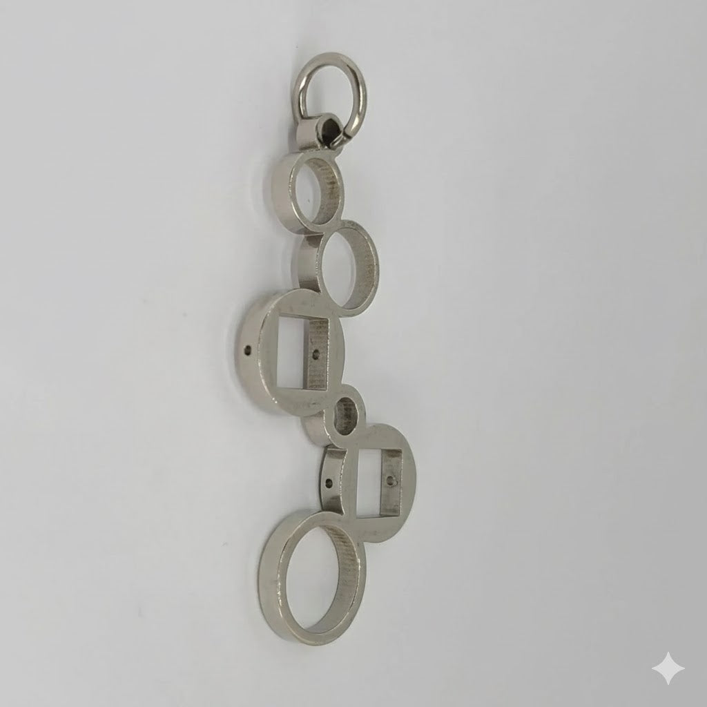 (4-2010 Acero inoxidable - Colgantes tallados.