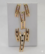 (1-6362) Laminado de oro - Juego de circón - BGO