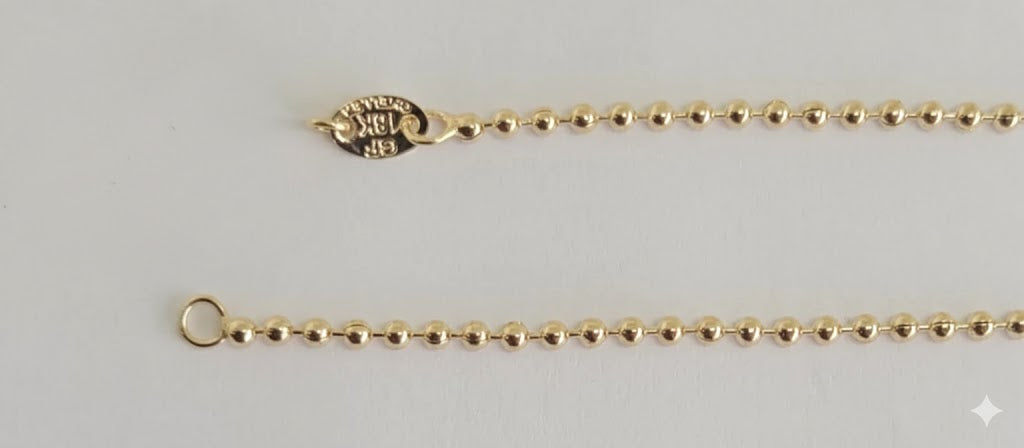 (1-0704) Pulsera de eslabones de bolas de 2 mm laminada en oro - BGF