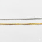 (4-4253) Pulsera de eslabones curvos de acero inoxidable de 2,8 mm