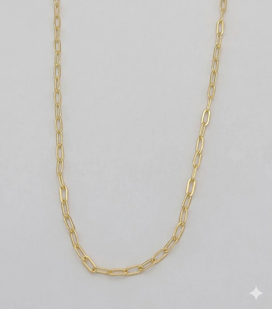 (1-1839) Cadenas laminadas en oro - Eslabón de clip redondo de 2,5 mm - BGF