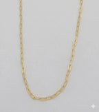 (1-1839) Cadenas laminadas en oro - Eslabón de clip redondo de 2,5 mm - BGF