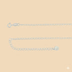 (2-66073) Collar con dijes para niños de plata de ley 925 de 1,5 mm -