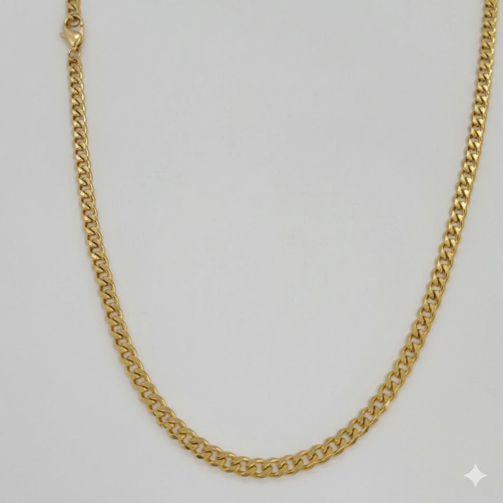 (4-3172) Stainless Steel - 3.5mm Curb Link Chain.