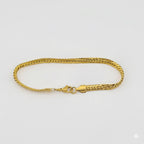 (4-4040) Pulsera de eslabones planos de acero inoxidable de 5 mm y 8,5"