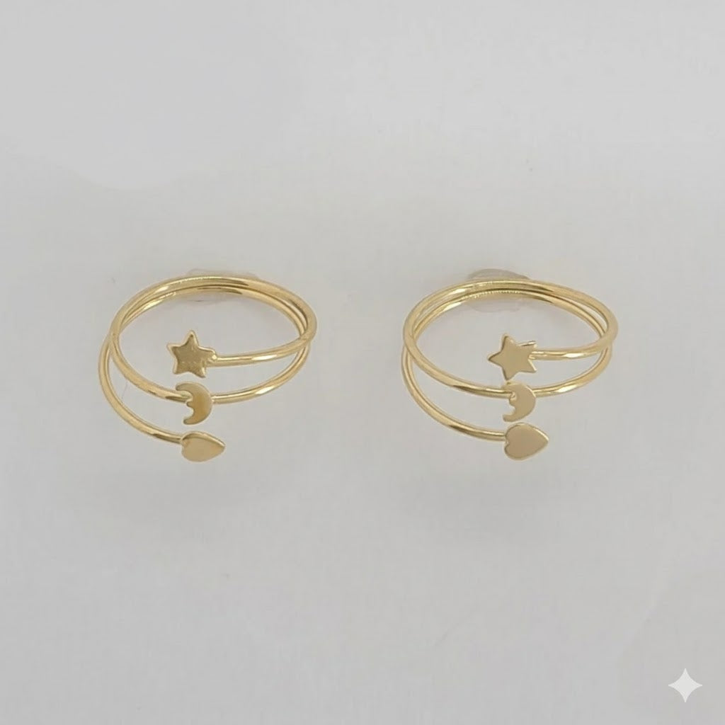 (1-3055) Laminado de oro - Triple anillo - BGF