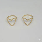 (1-3013-1) Anillo de corazón laminado en oro - BGF