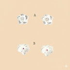 (2-3133-1) 925 Sterling Silver - Flower Stud Earrings.