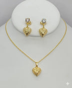 (1-6402) Laminado dorado - Conjunto de corazones - BGO