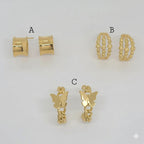 (4-2108) Stainless Steel - Chunky Half Hoops.